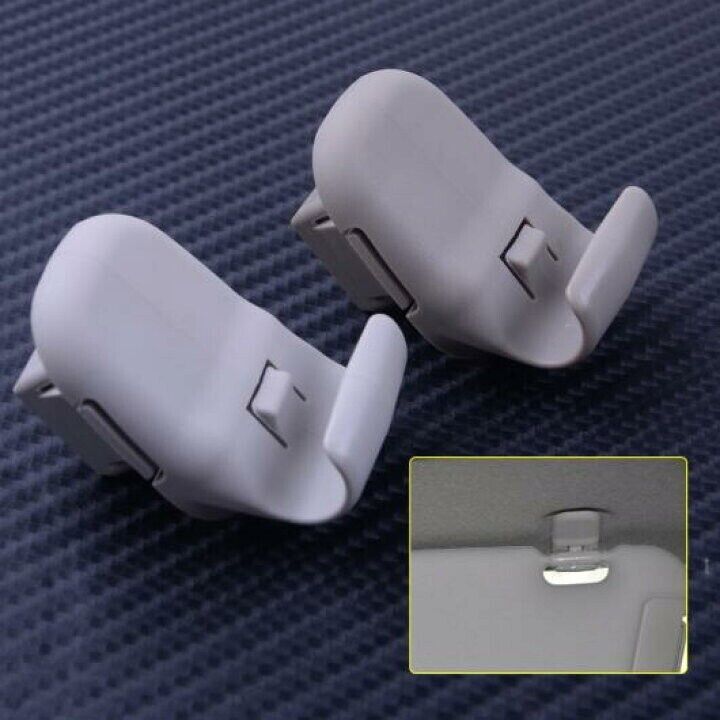 Genuine Mazda 3 5 6 CX-7 CX-9 RX-8 Gray Sun Visor Clip Set of 2 LC62-69-261B-77