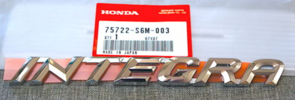 GENUINE HONDA INTEGRA Rear Emblem Badge DC5 TypeR Acura RSX 75722-S6M-003
