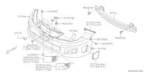 Genuine Subaru OEM Impreza WRX STI 08-14 Front Bumper Bracket LEFT & RIGHT