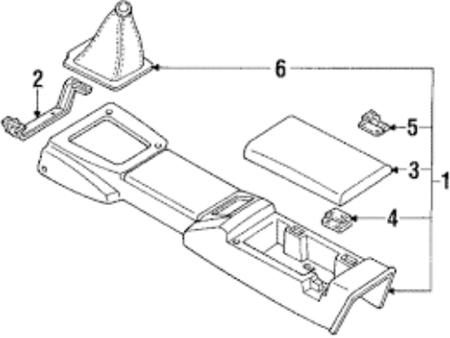 GENUINE MAZDA MIATA MX-5 Eunos Roadster NA8C Center Console LID Panel Cover Trim