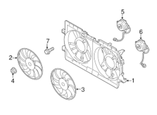 Genuine Subaru OEM Radiator Cooling Fan 2018-2021 Crosstrek 45122FL000
