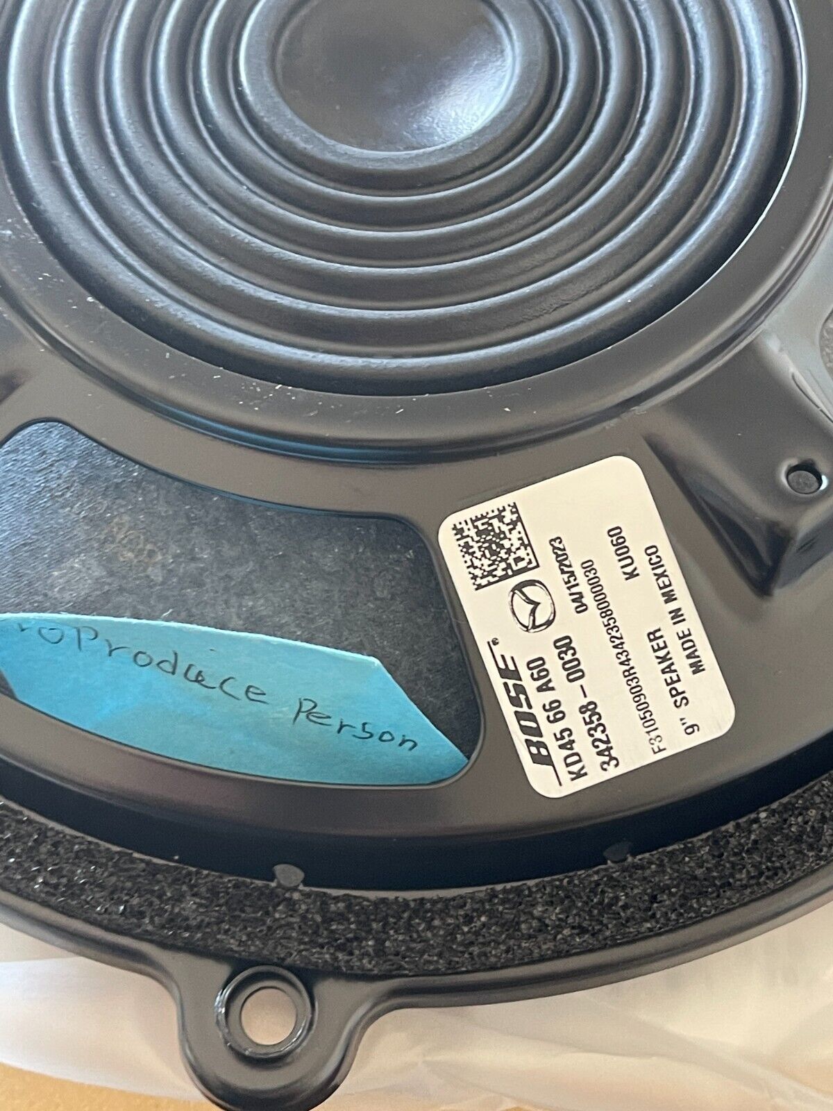 Mazda OEM KD45-66-A60 2013-2021 Mazda3 Mazda6 CX-5 CX-9 Front Door Speaker