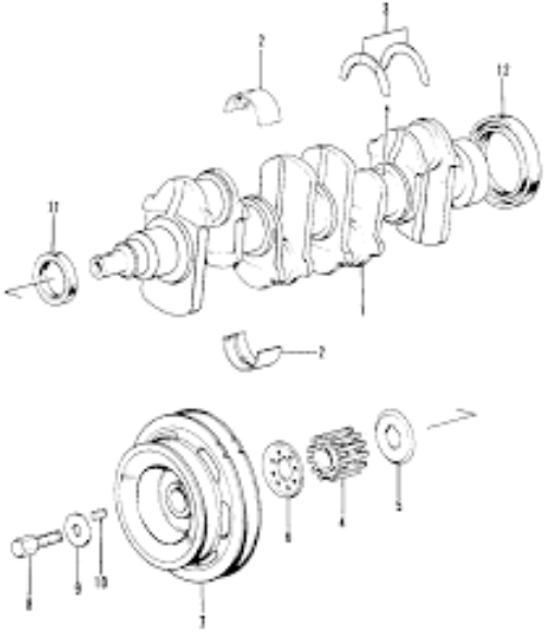 Genuine Honda OEM Acura Crank Pulley Key Crankshaft Woodruff 90704-634-000