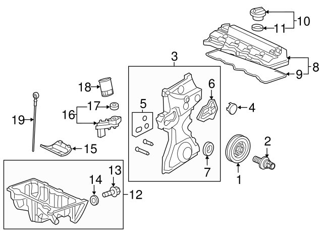 HONDA OEM K-SERIES TIMING COVER MAIN FRONT CRANK SEAL K20 K24 K23 91212-R1B-A01