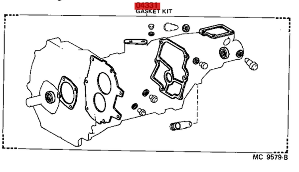 Genuine Toyota OEM Corolla cp AE86 Manual Transmission Overhaul Gasket kit