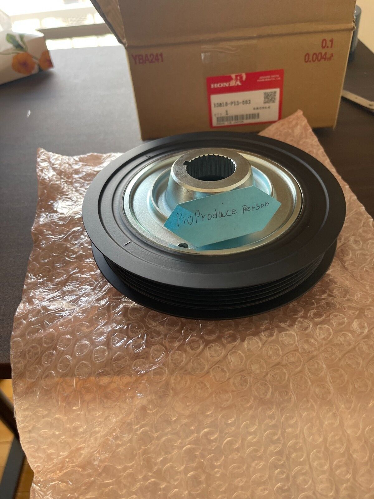 Genuine HONDA 13810-P13-003 CRANK PULLEY Accord Prelude H22 OEM New