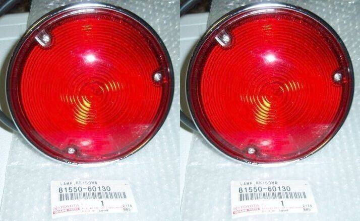 Genuine Toyota OEM 69-74 Land Cruiser FJ40 Rear Tail Light Taillight Lenses Red