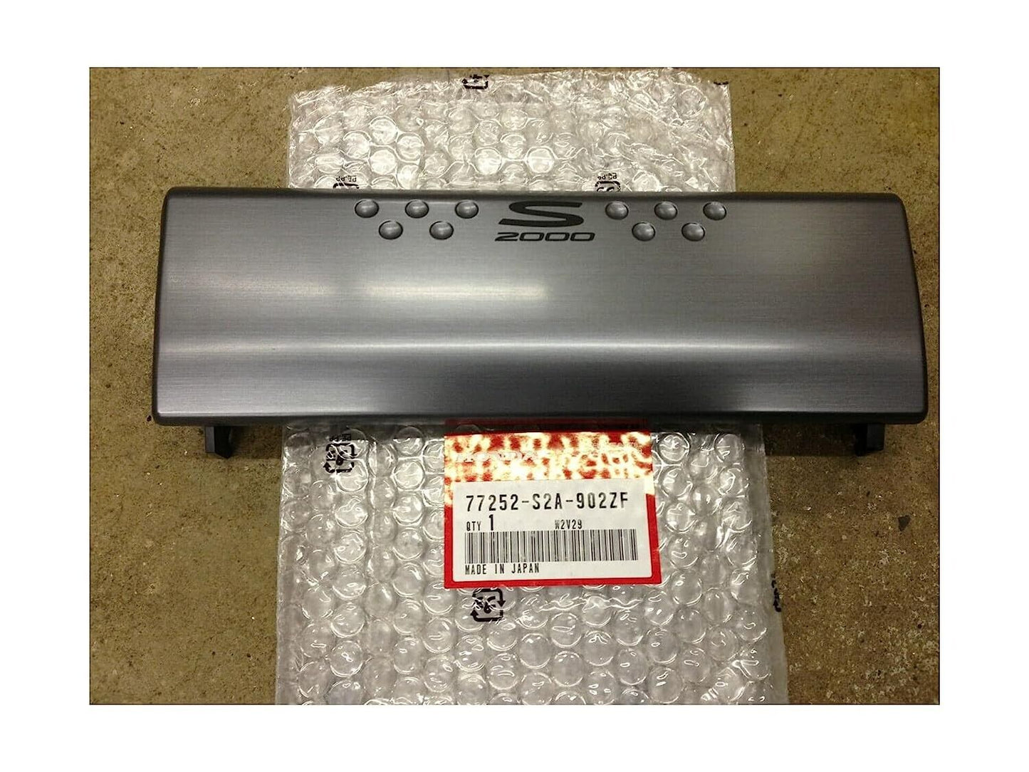 Genuine Honda 2000 - 2009 S2000 Aluminum Radio Trim Cover 77252-S2A-902ZF OEM