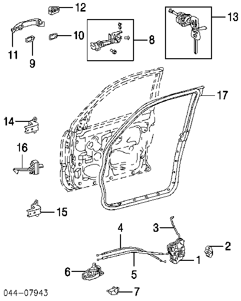 Toyota OEM Driver Side Front Door Check Stop Fit 4Runner 03-09 FJ Cruiser 07-14