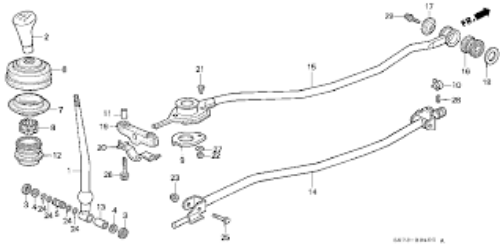 Genuine Honda CIVIC DEL SOL Acura INTEGRA Shift Lever M/T Dust Seal 54115-SH3-00