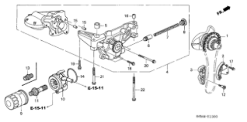 Genuine Honda OEM RSX TYPE S K20 K20A2 Oil Pump Chain Guide 13460-PNC-004