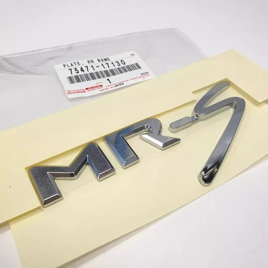 Genuine TOYOTA OEM MR2 Spyder MRS Rear Emblem Badge Chrome 75471-17130