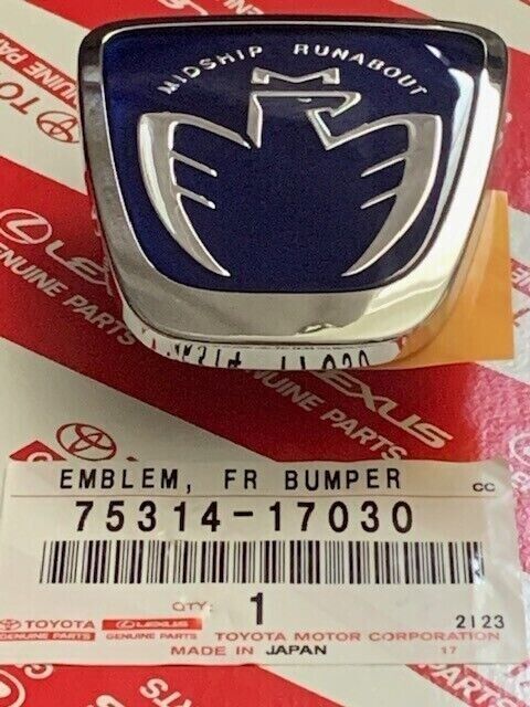 Toyota Genuine MR-S Blue Front Rear Emblem Set 75314-17030 75471-17130 Japan New
