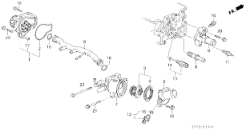 GENUINE HONDA OEM B18C1 COOLANT NECK WATER OUTLET 94-01 INTEGRA GSR SIR