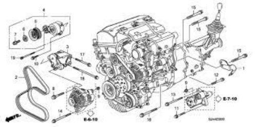 Genuine Honda OEM S2000 AP1 AP2 Belt Drive Tensioner Assy 31170-PCX-003