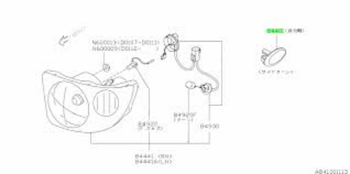 Genuine Subaru OEM IMPREZA WRX 2002-2007 Clear Side Marker 84401SA001 x2