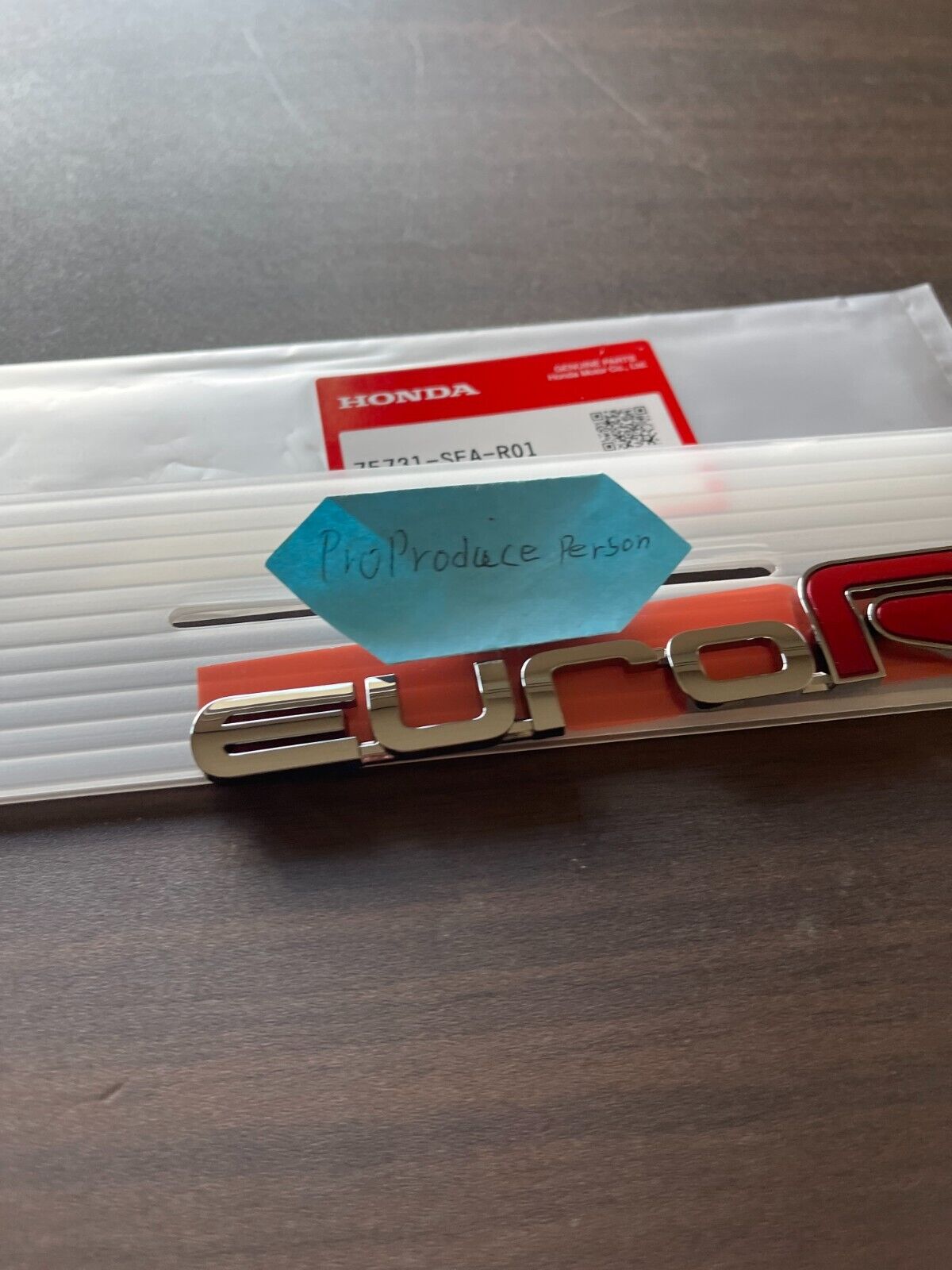 Genuine HONDA Euro R Emblem Acura TSX Accord CL7 OEM JDM CL8 CL9 EK9 EP3 DC5 NEW