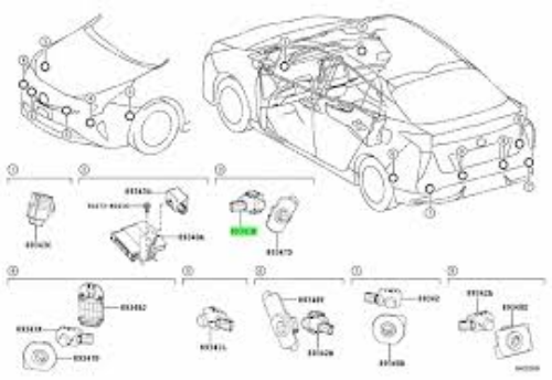 Genuine TOYOTA OEM 2016-20 Prius Ultrasonic Parking Sensor Front 89341-58070-B0