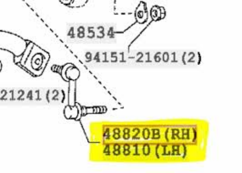 Toyota 07-17 LEXUS LS460 LS460L LS600H Front Stabilizer Links Right and Left