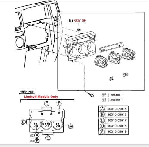 TOYOTA GENUINE 90010-09017 COOLER CONTROL SWITCH BULB SET OF 2