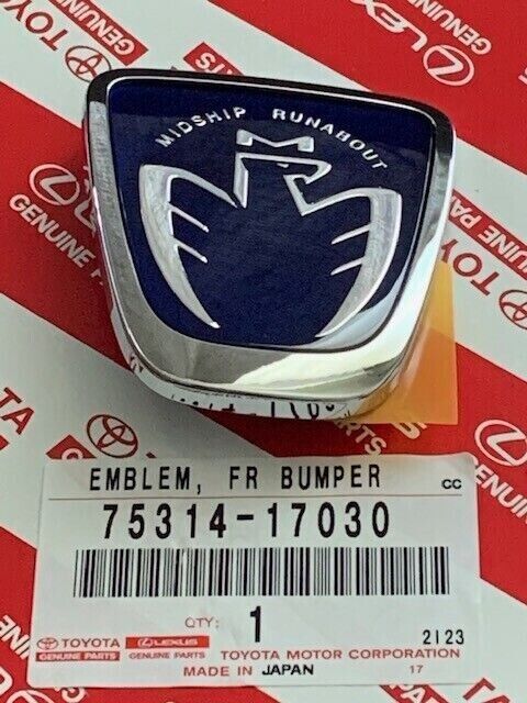 Toyota Genuine MR-S Blue Front Rear Emblem Set 75314-17030 75471-17130 Japan New