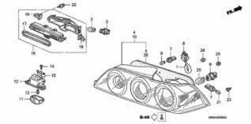 Genuine Honda OEM 2X Tail Light Gaskets Fit for 2005-2006 Acura RSX