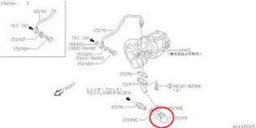 Genuine Nissan OEM Turbo Oil Drain Hose S13 Silvia SR20DET 15198-50F00