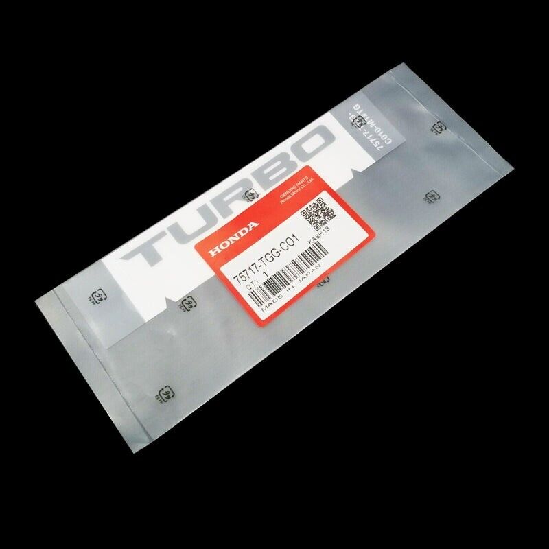GENUINE HONDA 16-20 CIVIC REAR SCREEN GLASS TURBO STICKER DECAL75717-TGG-C01 OEM