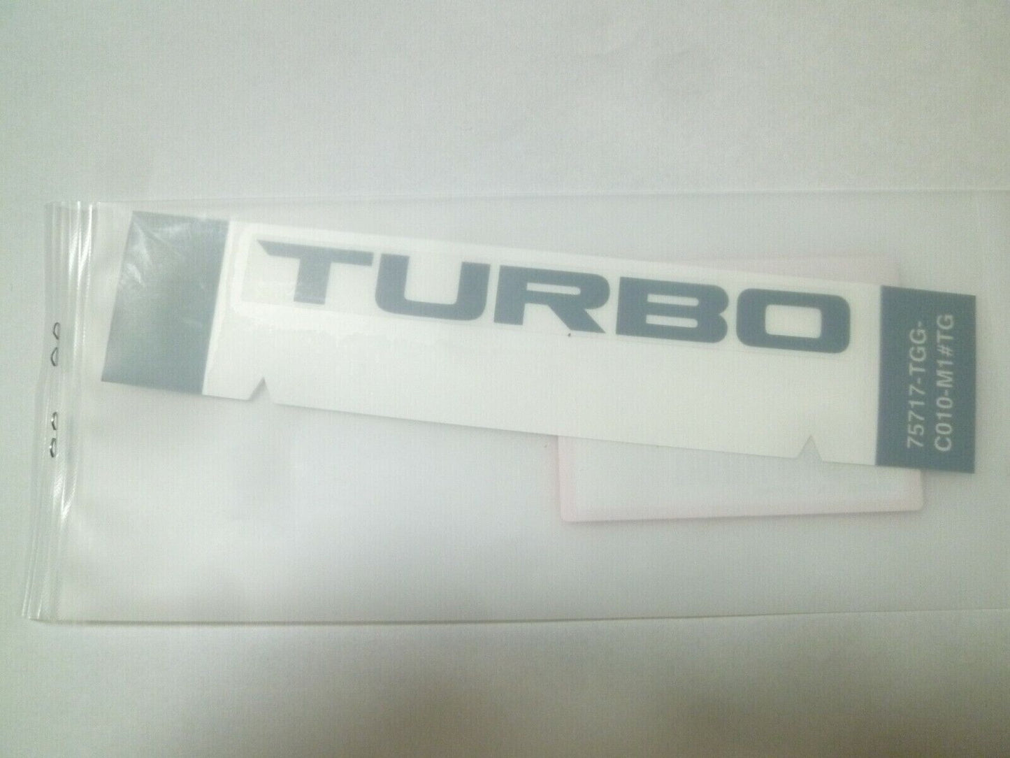 GENUINE HONDA 16-20 CIVIC REAR SCREEN GLASS TURBO STICKER DECAL75717-TGG-C01 OEM