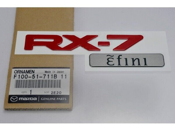 MAZDA Genuine Savannah RX-7 FD3S F100-51-711B Anfini Rear RED Emblem Ornament