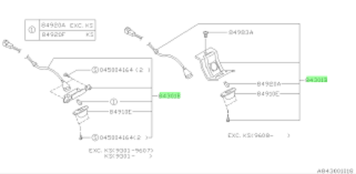 GENUINE SUBARU OEM Impreza GC8 WRX STI Rear Licence Number Plate Lamp Light Set