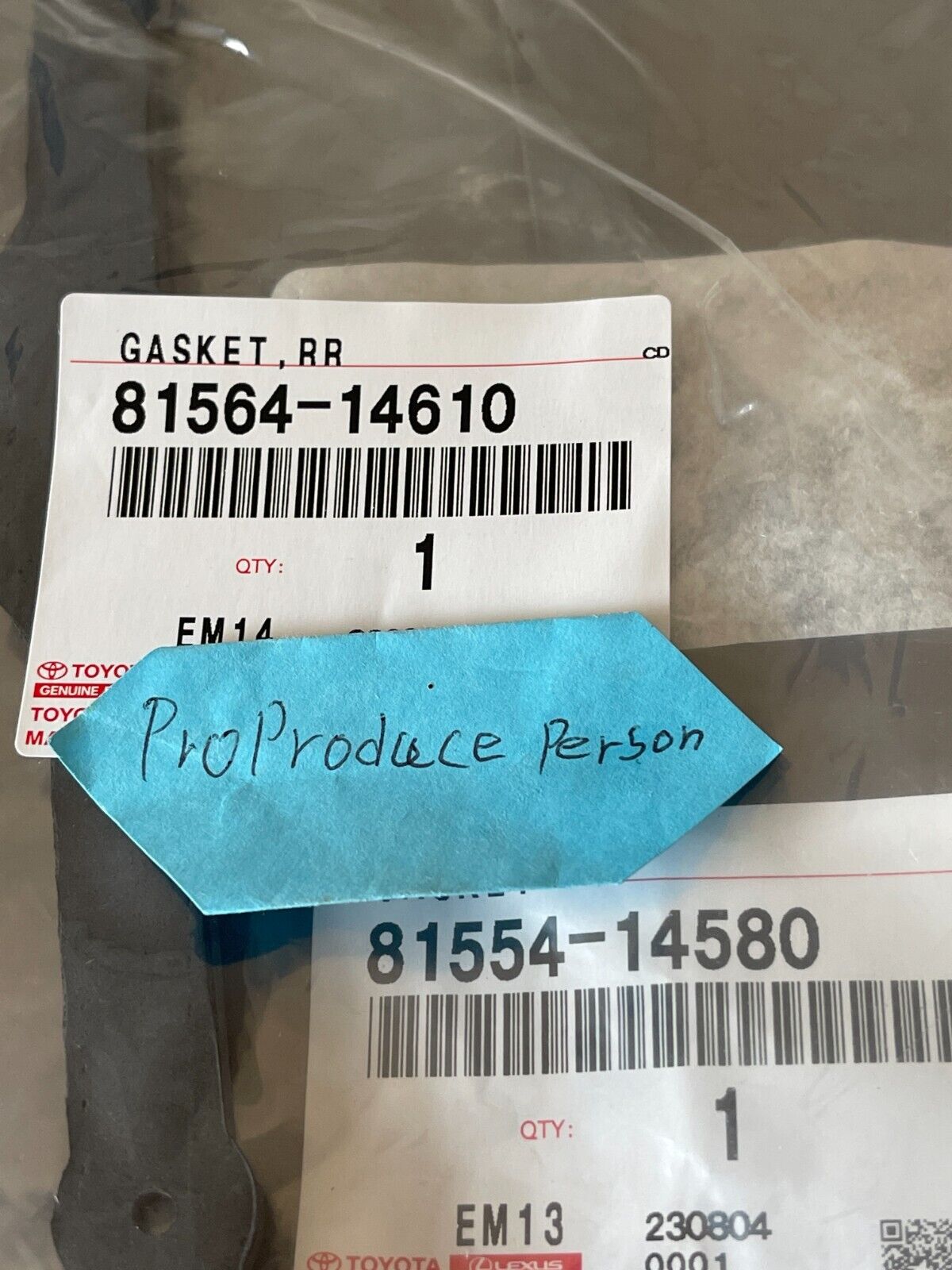 Genuine Toyota Taillights Gasket Supra JZA70 MK3 1986-1993 Right & left OEM