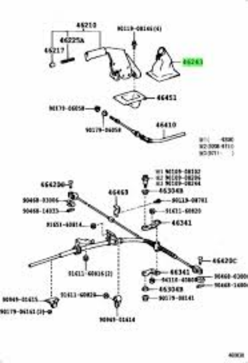 GENUINE TOYOTA LAND CRUISER 80 90/01-98/01 Parking brake cover 46243-60040-C0