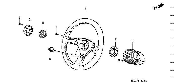 HONDA Genuine NSX-R NA1 NA2 78515-SL0-Z01 Steering Ring