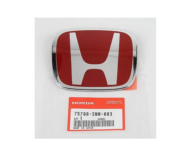 Honda Genuine Civic 4DR 06-15 RED H Front Rear Emblem JDM Fit(Jazz) From Japan
