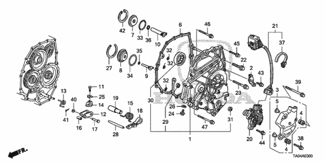 Genuine Honda OEM L Side Transmission Cover 21240-RCV-010