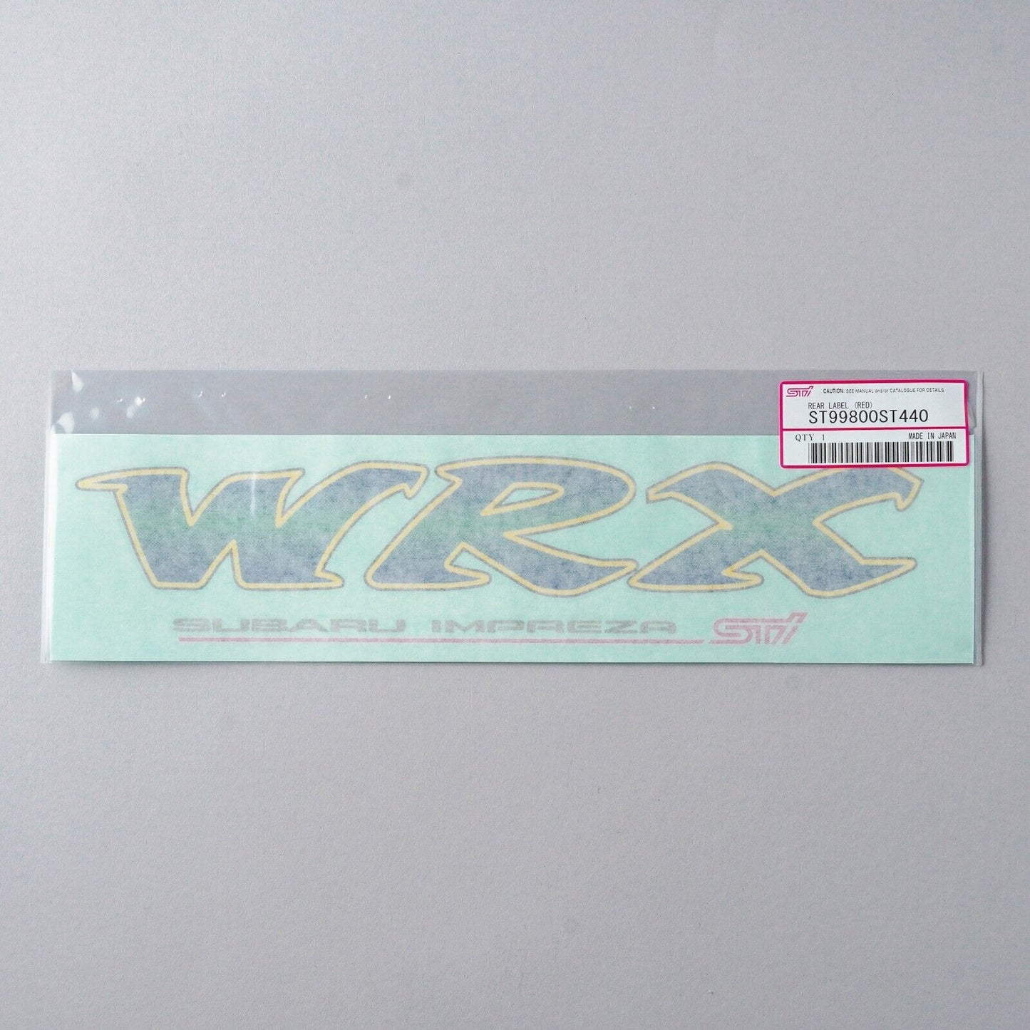Genuine SUBARU OEM GC8 Impreza WRX STI Rear Trunk White Decal Sticker JDM 93070