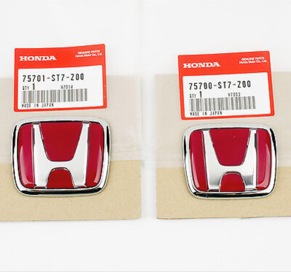 Genuine Honda FRONT & REAR EMBLEMS Integra DC2 Type-R Badges JDM ITR OEM