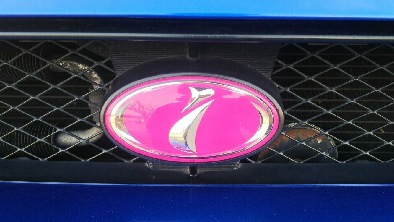 GENUINE Subaru Front Grille Emblem Pink Badge 2000-2005 Impreza G11 GDB STi GDC