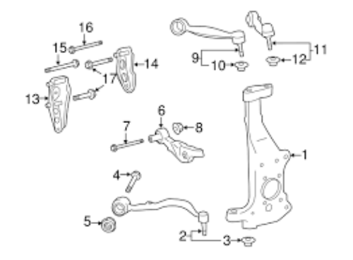 Genuine Toyota OEM Lexus LS460 LS460L USF40 USF41 LH Front Suspension Lower Arms