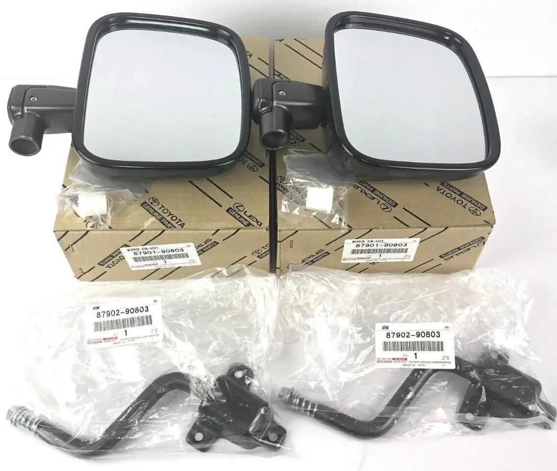 GENUINE TOYOTA OEM LAND CRUISER FJ55 BJ 42 45 46 OUTER REAR MIRROR&ARM PAIR Set