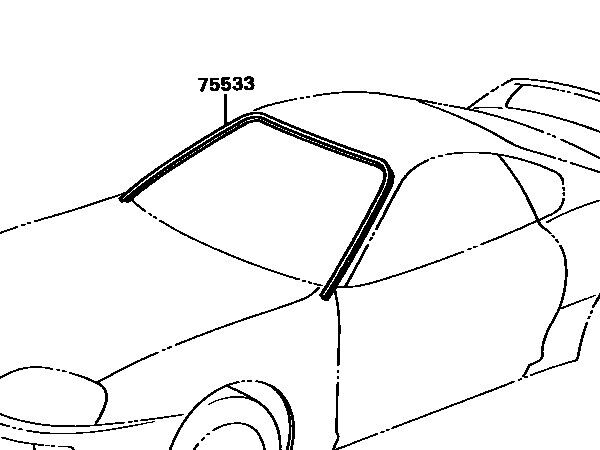 TOYOTA Genuine OEM 1993-98 75533-14190 Supra Windshield Reveal Molding *