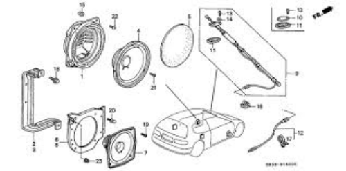 Genuine Honda OEM Civic Antenna Block Off Cap 39152-SR3-A00