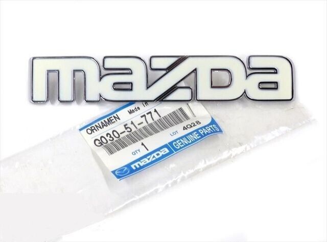 Genuine Mazda 323 626 MPV B2000 GLC Front Grille White Mazda Emblem G030-51-771
