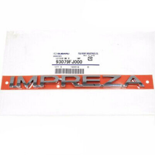 Subaru Genuine OEM 93079FJ000 "IMPREZA" Trunk Nameplate Badge 2012-2016 Impreza