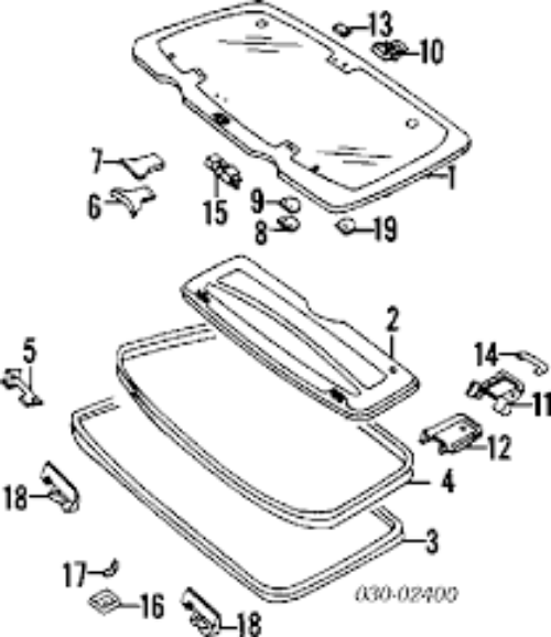 Genuine Nissan OEM 1989 90 91 92 93 240SX S13 Sunroof Latch Lock Handle
