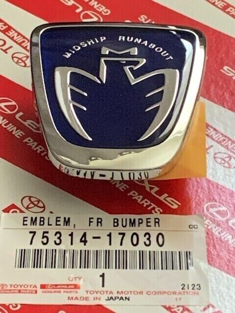 Toyota Genuine MR-S Blue Front Rear Emblem Set 75314-17030 75471-17130 Japan New
