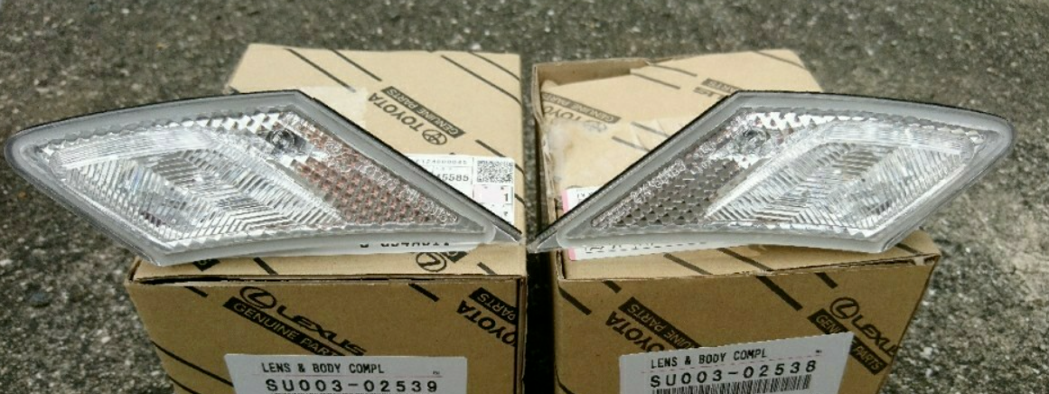 Genuine TOYOTA FR-S GT86 Clear Side Marker Lenses Set SU003-02538 SU003-02539