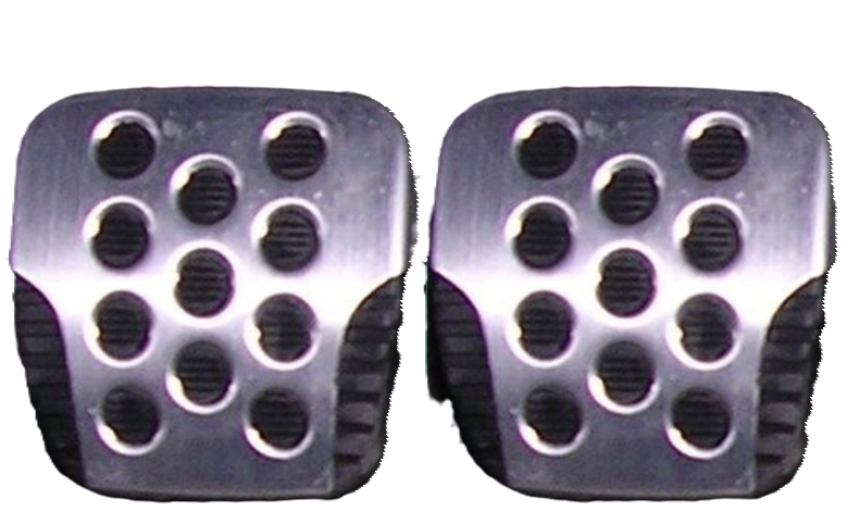Genuine Nissan 46531-AB000 x2 Aluminum Clutch & Brake Pedal Pad Cover