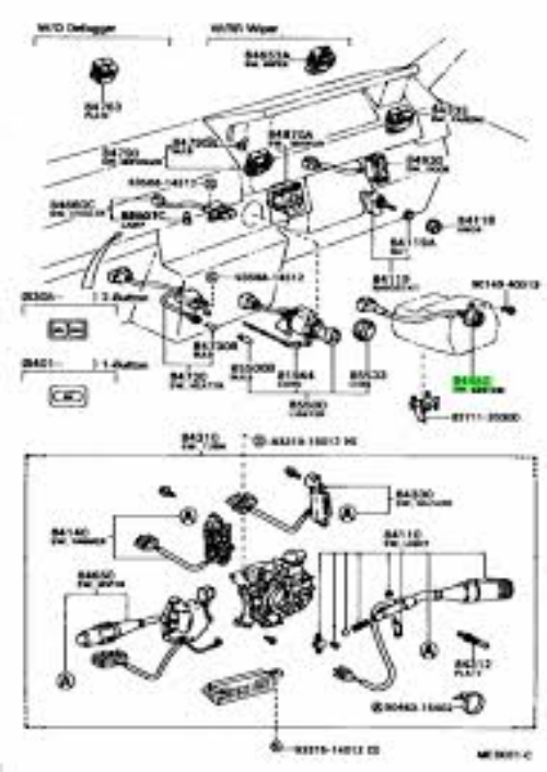 TOYOTA Genuine Switch Assy, Ignition Or Starter for Levin TruenoAE86 84450-1212